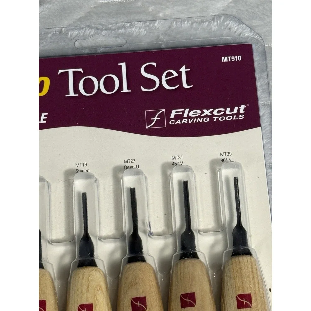 Flexcut MT910 Micro Tool Set 1.5mm Mixed Profile Wood Carving Tools USA NEW